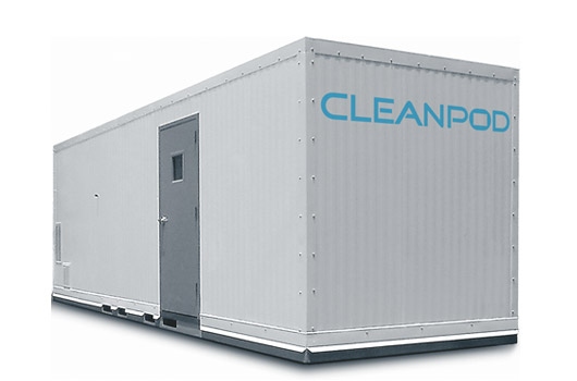 A modular cleanroom made with the Lasco 1751 Wall System