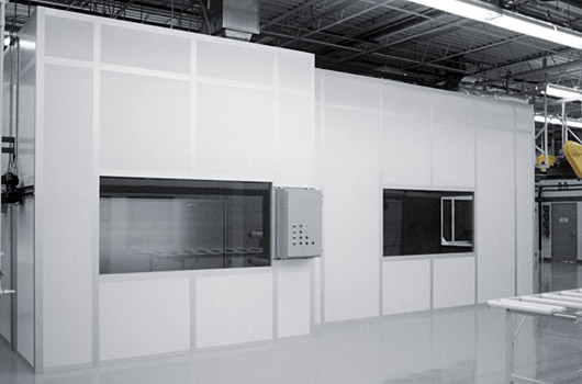 A hardwall modular cleanroom